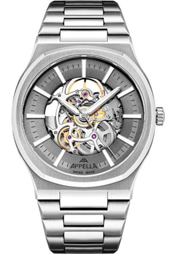Zegarek Acappella Zegarek męski Appella L12006.5117ASQ srebrny. Kolor: srebrny