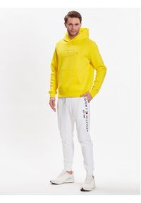 TOMMY HILFIGER - Tommy Hilfiger Spodnie dresowe Basic Branded MW0MW08388 Biały Regular Fit. Kolor: biały. Materiał: bawełna, dresówka #4
