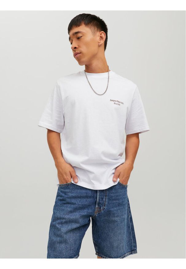 Jack & Jones - T-Shirt Jack&Jones. Kolor: biały. Materiał: bawełna