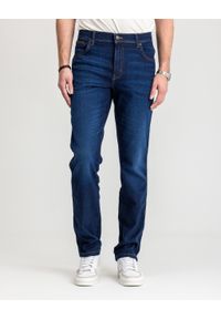 Wrangler - MESKIE SPODNIE WRANGLER TEXAS SLIM NIGHT SHADE 112350865. Sezon: zima, jesień, lato. Styl: elegancki #1