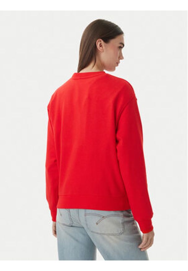 TOMMY HILFIGER - Tommy Hilfiger Bluza Logo Embroidery WW0WW48724 Czerwony Relaxed Fit. Kolor: czerwony. Materiał: bawełna