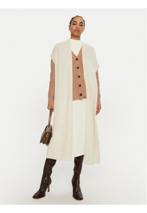 Dixie Kardigan M277K007A Biały Relaxed Fit. Kolor: biały. Materiał: syntetyk