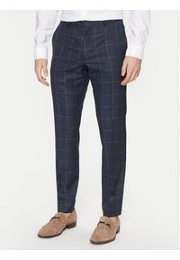 BOSS Garnitur H-Huge 50518097 Granatowy Slim Fit. Kolor: niebieski. Materiał: wełna #2
