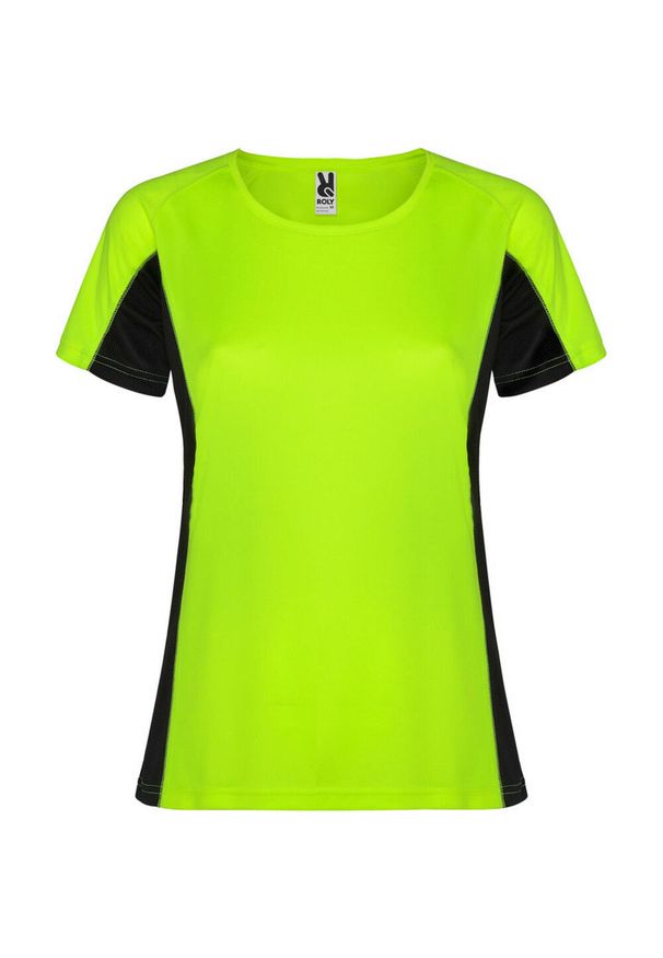 ROLY - T-shirt Damski Z Krótkim Rękawem Sportowy Shanghai. Kolor: czarny, wielokolorowy, zielony. Długość rękawa: krótki rękaw. Długość: krótkie. Sport: joga i pilates