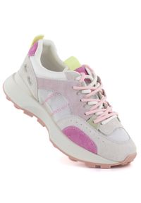 Skórzane półbuty damskie zamszowe różowe Vinceza 66725. Okazja: na co dzień. Kolor: różowy. Materiał: skóra. Styl: casual, sportowy #1