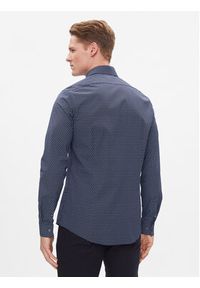 Calvin Klein Koszula K10K112311 Granatowy Slim Fit. Kolor: niebieski. Materiał: bawełna