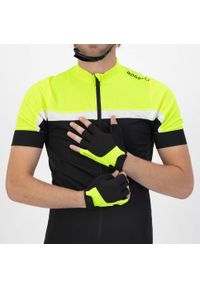 ROGELLI - Rękawiczki rowerowe męskie Rogelli Essential. Kolor: czarny, wielokolorowy, żółty. Sport: kolarstwo #2