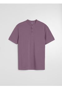 Sinsay - Bawełniana koszulka polo - fioletowy. Typ kołnierza: polo. Kolor: fioletowy. Materiał: bawełna