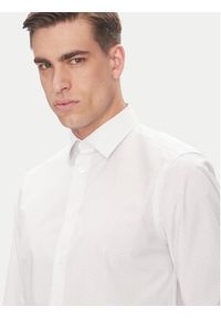 Calvin Klein Koszula LV019EU029 Biały Slim Fit. Kolor: biały. Materiał: bawełna #4