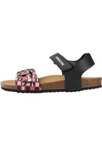 Geox - Sandały GEOX J GHITA BOY Czarny. Kolor: czarny. Materiał: syntetyk, tkanina. Sezon: lato