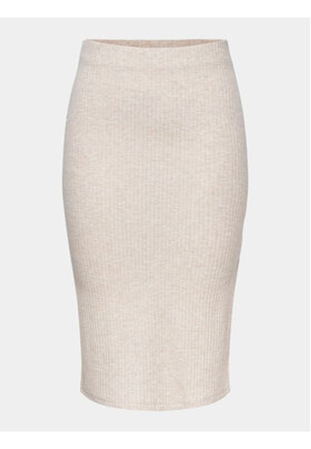 only - ONLY Spódnica ołówkowa Emma 15233600 Beżowy Slim Fit. Kolor: beżowy. Materiał: syntetyk