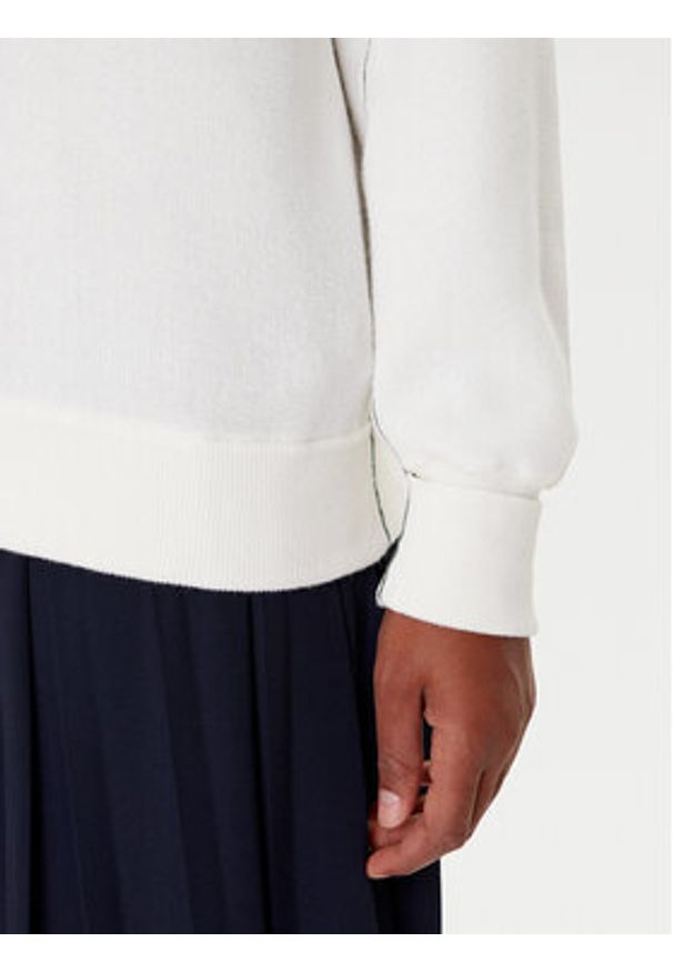 Lacoste Sweter AF4158 Écru Regular Fit. Materiał: bawełna