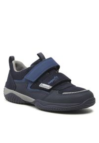 Sneakersy Superfit 1-006388-8000 S Blue/Hellgrun. Kolor: niebieski. Materiał: welur, skóra