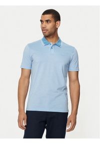 BOSS - Boss Polo Peoxfordnew 50507814 Niebieski Relaxed Fit. Typ kołnierza: polo. Kolor: niebieski. Materiał: bawełna #1