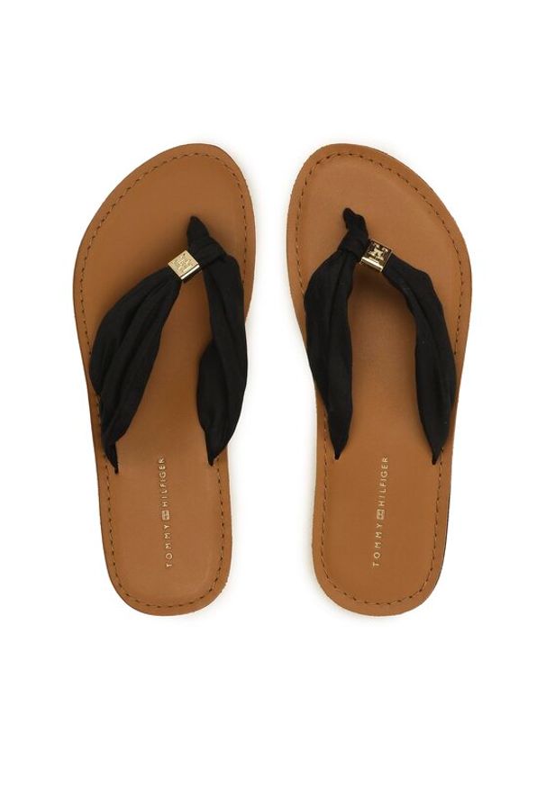 TOMMY HILFIGER - Tommy Hilfiger Japonki Th Elevated Beach Sandal FW0FW06985 Granatowy. Kolor: niebieski. Materiał: materiał