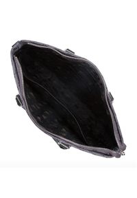 Wittchen - Damska torba na laptopa 12” z żakardu z opaskami ze skóry szara. Kolor: szary. Materiał: poliester. Styl: casual, elegancki #5