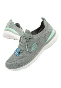 skechers - Buty sportowe damskie Skechers Summits-Sneak Peek. Kolor: szary. Materiał: tkanina. Szerokość cholewki: normalna