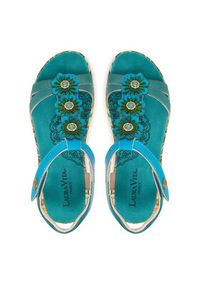 Laura Vita Sandały Sanao 54 Turkusowy. Kolor: turkusowy. Materiał: skóra #5