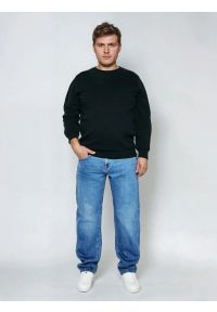 Big-Star - Bluza męska ze splotem pique czarna Wiler 906. Okazja: na co dzień. Kolor: czarny. Materiał: jeans, dzianina, materiał. Wzór: ze splotem. Styl: casual, klasyczny #6