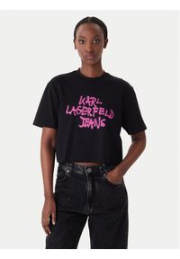 Karl Lagerfeld Jeans T-Shirt B1W17054 Czarny Relaxed Fit. Kolor: czarny. Materiał: bawełna #1