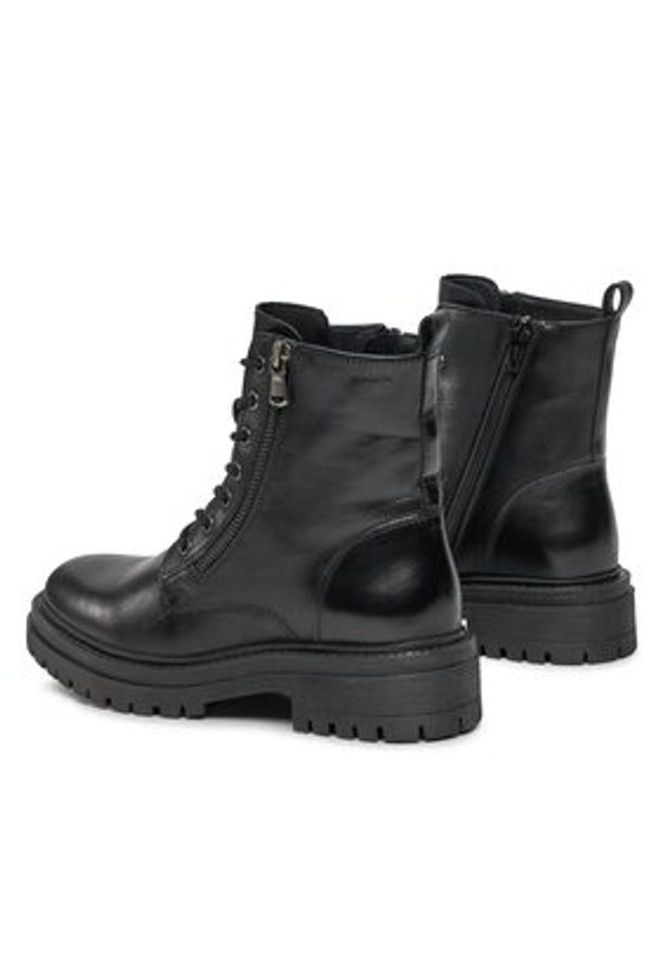 Geox Trapery D Iridea F D16HRF 00043 C9999 Czarny. Kolor: czarny. Materiał: skóra