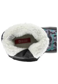 Big-Star - Szare Śniegowce Big Star Ocieplane Buty Dziecięce. Kolor: szary. Materiał: futro, skóra ekologiczna, materiał, syntetyk. Szerokość cholewki: normalna. Wzór: kolorowy. Sezon: zima #3