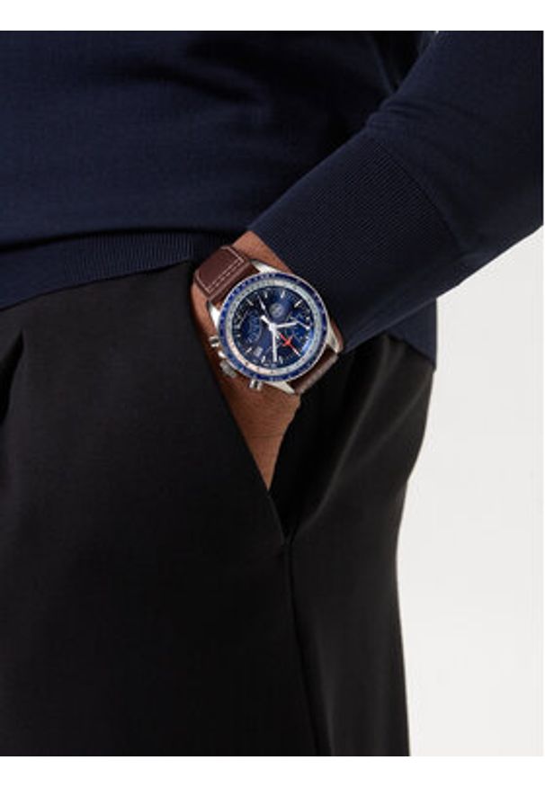 Timex Zegarek Fly Back Chronograph x Pan Am® TW2W97200 Brązowy. Kolor: brązowy