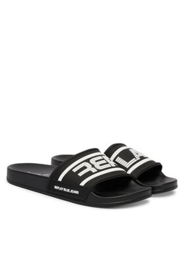 Replay - REPLAY Klapki GMF1A .000.C0078S Czarny. Kolor: czarny. Materiał: syntetyk