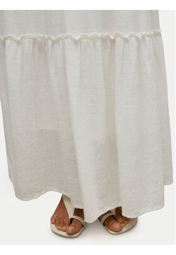 Vero Moda Spódnica maxi Keeley 10316487 Biały Regular Fit. Kolor: biały. Materiał: bawełna