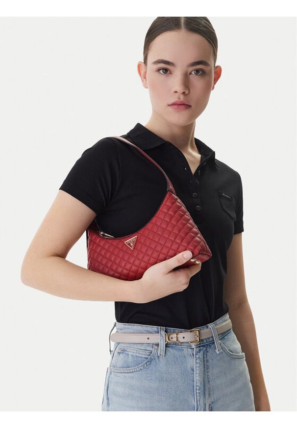 Guess Torebka HWEQG9 54117 Czerwony. Kolor: czerwony. Materiał: skórzane
