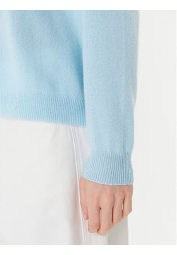 Marella Sweter Tesa 2523366171 Błękitny Relaxed Fit. Kolor: niebieski. Materiał: kaszmir