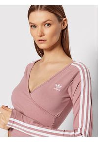 Adidas - adidas Bluzka adicolor Classics HE4957 Różowy Slim Fit. Kolor: różowy. Materiał: bawełna #4