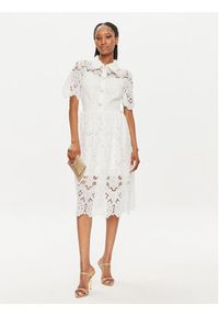 Fracomina Sukienka koszulowa FR24SD2004W62501 Biały Regular Fit. Kolor: biały. Materiał: syntetyk. Typ sukienki: koszulowe