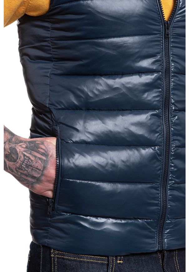Wrangler - WRANGLER PUFFER VEST NAVY W4A3XT114 112129072. Materiał: puch