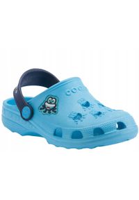 Klapki basenowe dla chłopca Coqui Little Frog. Kolor: niebieski. Styl: sportowy #1