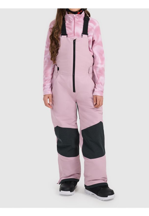 4f - 4F Spodnie snowboardowe membrana 10000 dziewczęce - różowe 146 (10-11 lat). Kolor: różowy. Materiał: poliester, materiał. Wzór: gładki. Sezon: lato. Sport: snowboard