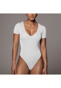 Intica - Body z krótkim rękawem i dekoltem V elastyczne Ieteke. Materiał: materiał. Długość: krótkie. Wzór: gładki #6