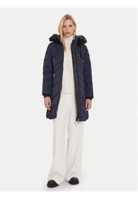 Morgan Płaszcz zimowy 252-GCLEA Granatowy Slim Fit. Kolor: niebieski. Materiał: syntetyk. Sezon: zima #3