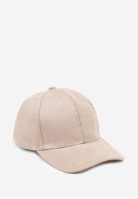 Renee - Beżowa Casualowa Czapka z Daszkiem Tuslena. Kolor: brązowy. Materiał: jeans. Sezon: wiosna. Styl: casual #1