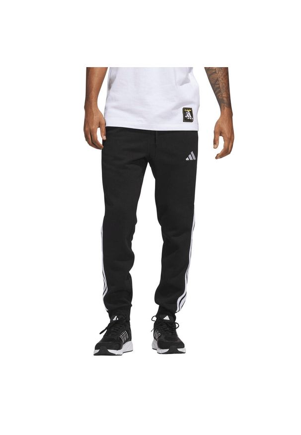Spodnie Adidas Sport M 3S Fl Tc Pt Dorośli. Kolor: czarny, biały, wielokolorowy. Sport: fitness