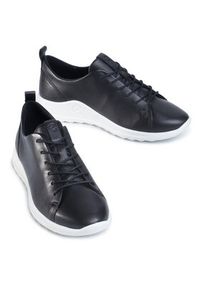 ecco - ECCO Sneakersy Flexure Runner W 29230301001 Czarny. Kolor: czarny. Materiał: skóra