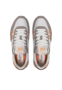 Pepe Jeans Sneakersy Brit Heritage W PLS31474 Biały. Kolor: biały. Materiał: zamsz, skóra