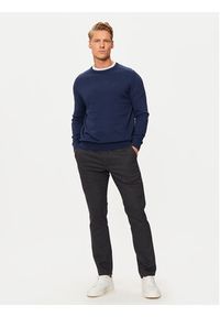 Bugatti Sweter 7400 65520B Granatowy Regular Fit. Kolor: niebieski. Materiał: bawełna #7