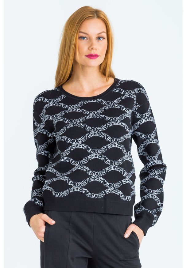 Emporio Armani - SWETER emporio armani. Okazja: na spacer. Długość rękawa: długi rękaw. Długość: krótkie. Wzór: gładki