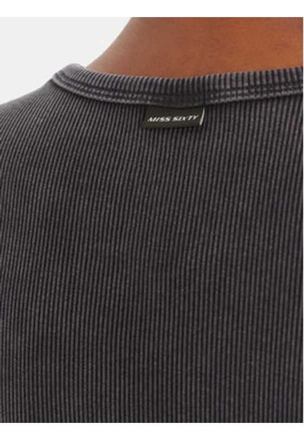 Miss Sixty T-Shirt 6S2SJ39400 Szary Slim Fit. Kolor: szary. Materiał: bawełna