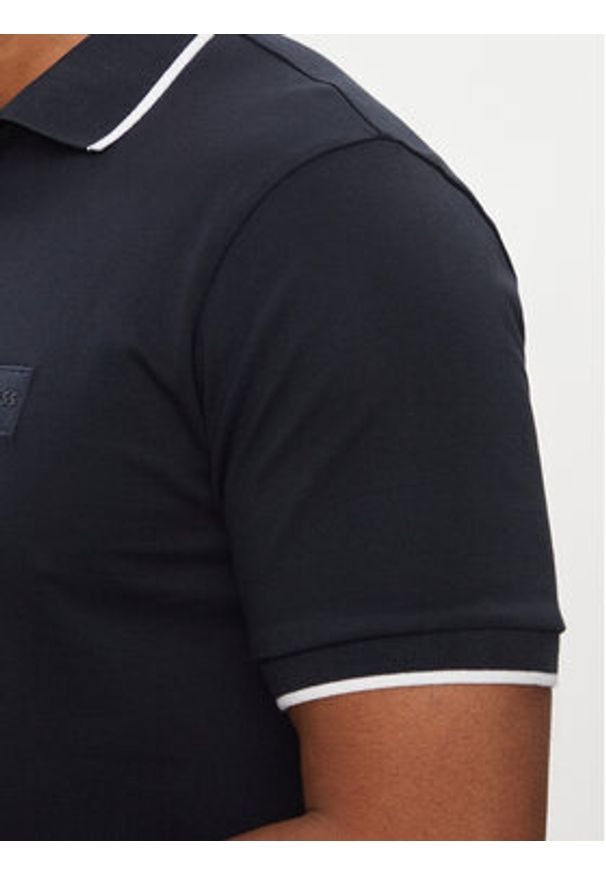BOSS - Boss Polo Passertip 50507699 Granatowy Slim Fit. Typ kołnierza: polo. Kolor: niebieski. Materiał: bawełna