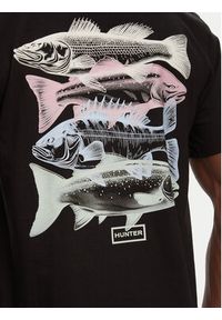 Hunter T-Shirt Raasay Graphic HARM0034251 Czarny Regular Fit. Kolor: czarny. Materiał: bawełna #4