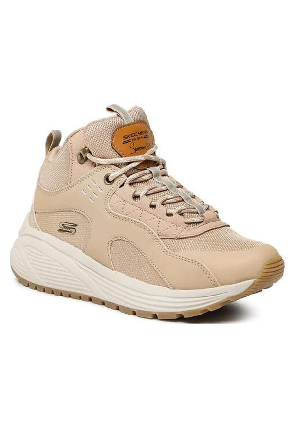 skechers - Buty trekkingowe damskie SKECHERS BOB SPARROW 2.0 MT eko skóra. Kolor: beżowy. Materiał: skóra. Model: Skechers Sport. Sport: turystyka piesza