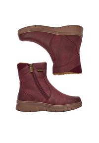Go Soft Botki CEO-INES WS5921-03 Bordowy. Kolor: czerwony. Materiał: materiał #2