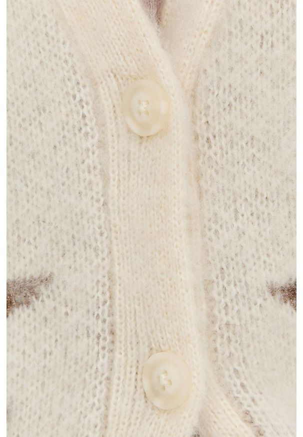 AllSaints Kardigan z domieszką wełny damski kolor beżowy ciepły. Kolor: beżowy. Materiał: wełna. Długość rękawa: raglanowy rękaw